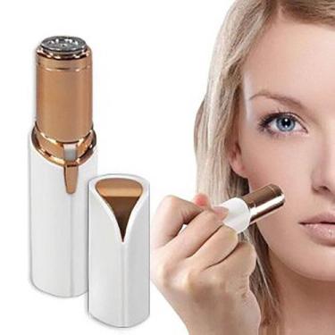 Imagem de Maquina de Tirar Pelos do Rosto Feminina Recarregável USB Formato Bato
