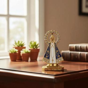 Imagem de Enfeite Painel Nossa Senhora Aparecida Plástico Auto Colante 5 cm - Lo