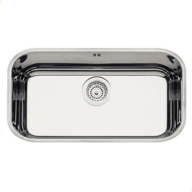 Imagem de Cuba Tramontina Lavínia 56 BL Prime em Aço Inox Alto Brilho 56x34 cm com Válvula e Esca...