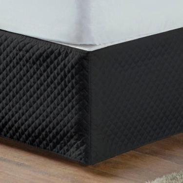 Imagem de Saia Box Queen Basic Matelada Preto - LILLY HOME ENXOVAIS