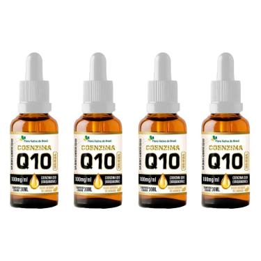 Imagem de Kit 4x Coenzima Q10 100mg gotas Laranja 4x30ml Flora Nativa-Unissex