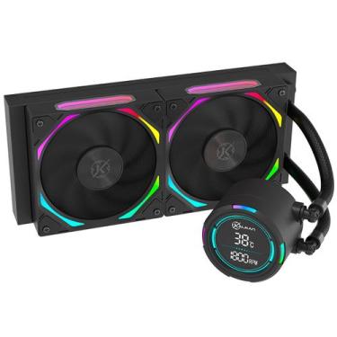 Imagem de Water cooler kalkan delta v2 240mm argb amd/intel com display preto kl