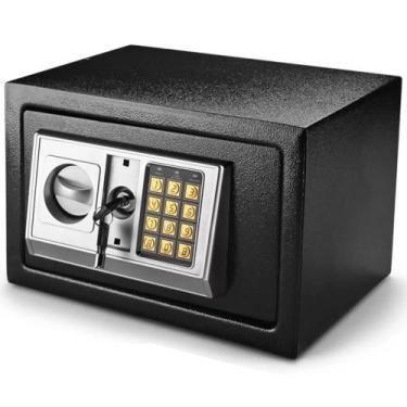 Imagem de Cofre Eletrônico Aço Senha ou Chave 20x31x20cm - RPX-003 - Não possui