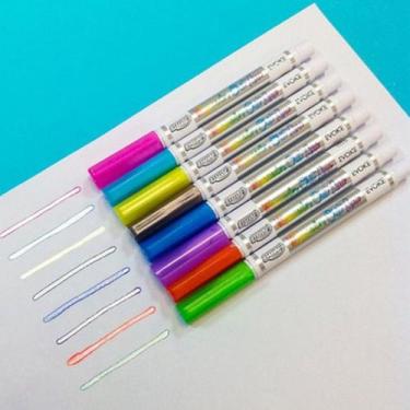 Imagem de Marcador Artístico Evoke Outline BRW - 6 Cores