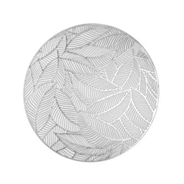 Imagem de LUGAR AMERICANO DE PLÁSTICO LEAF PRATEADO 38cm