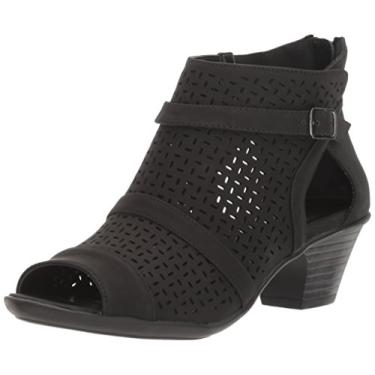 Imagem de Easy Street Sapato feminino Carrigan Peep Toe Shootie, Preto, 7