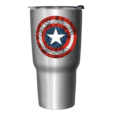 Imagem de Marvel Caneca de viagem clássica de aço inoxidável de 765 g, 800 ml, multicolorida