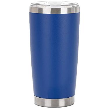 Imagem de Outty Copo Rambler de 590 ml, aço inoxidável, isolado a vácuo com tampa MagSlider e Canudo, Azul