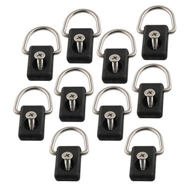 Imagem de E-outstanding Anel D de caiaque com parafuso 6 conjunto de fivelas de encosto de anel D botões especiais M5x18 parafusos para canoa, equipamento de pesca de barco, vela, acampamento