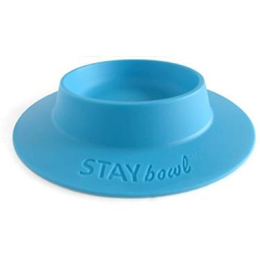 Imagem de Tigela à prova de pontas STAYbowl para porquinhos da Guiné e outros animais de estimação pequenos - Azul céu - Grande 3/4 tamanho de bojo novo