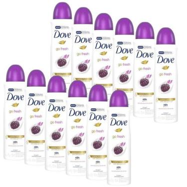 Imagem de Kit 12 Desodorante Antitranspirante Aerosol Dove Go Fresh Amora E Flor