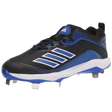 Imagem de adidas Tênis de beisebol masculino Fv9348, Preto/azul royal/branco, 46