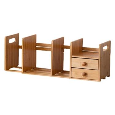 Imagem de KIZQYN Estante de livros de mesa expansível organizador de mesa estante de livros organizador de armazenamento de mesa prateleira de exibição estante (tamanho: 1)