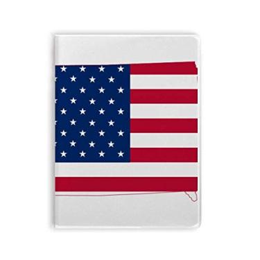Imagem de Iowa USA Mapa Estrelas Listras Bandeira Formato Caderno Capa de Goma Diário Capa Macia Diário