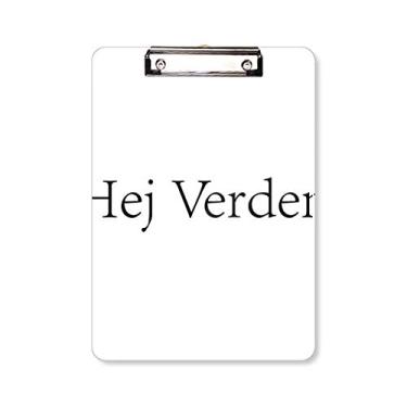 Imagem de Hello World Prancheta dinamarquesa para escrever placa A4