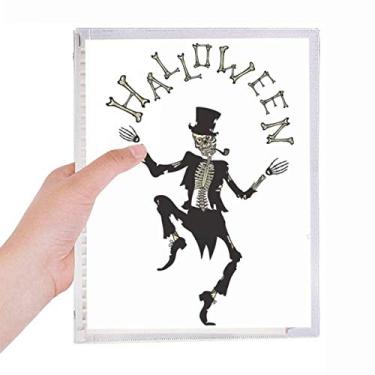 Imagem de Caderno de caveira Halloween Ghost Fear com folhas soltas em espiral recarregável