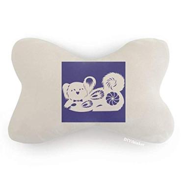 Imagem de DIYthinker Year of Dog Animal Chinês Padrão Zodíaco Acabamento Carro Pescoço Decoração Almofada Almofada Almofada Almofada Almofada