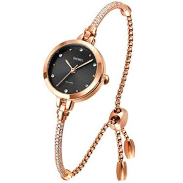 Imagem de Relógios femininos SKMEI, pulseira, diamante, feminina, pequ
