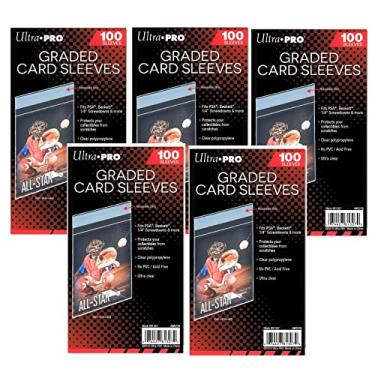 Imagem de Ultra Pro: 5 Pacotes de Cartas com Proteção contra Arranhões e Poeira (5 Pacotes de 100 Unidades) para Uso com Beckett, Bgs, PSA e Mais