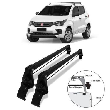 Imagem de Rack de teto suporte aço vhip fiat mobi 2016 até 2019