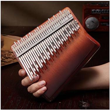 Imagem de BailingDS Piano de Polegar Kalimba de 34 Teclas em Madeira de Juta, Presente Criativo para Feriados (Marrom)