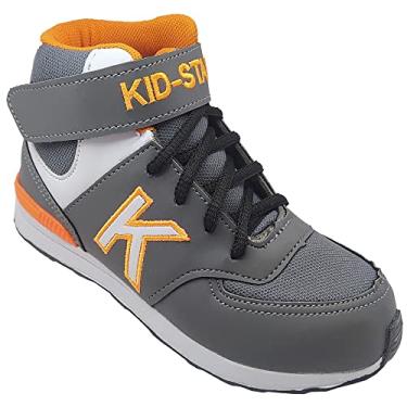 Imagem de Tênis Infantil Cano Alto Masculino KidStar Botinha Grafite Cor:Cinza;Tamanho:26