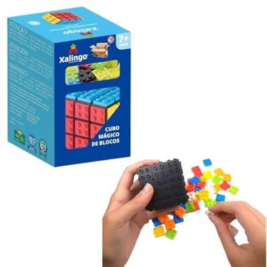 Imagem de Brinquedo Educativo Pedagógico Cubo Mágico De Blocos De Montar 61 Peças (Cubo Mágico Blocos 61 Pç)