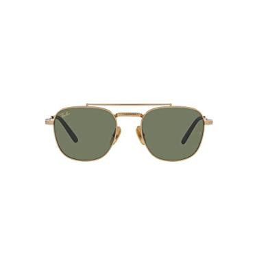 Imagem de Ray-Ban Óculos de sol aviador Rb8258 Frank Ii Titanium, Dourado/verde, 51 mm