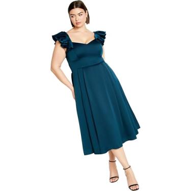 Imagem de City Chic Vestido plus size, vestido Roselyn, Esmeralda, 48