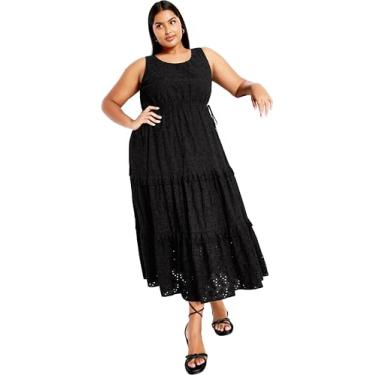 Imagem de City Chic Women's Apparel Vestido feminino plus size noiva, preto, 16, Preto, 50