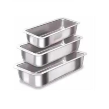 Imagem de Kit De 3 Forma De Pão 3 Tamanhos - Número 1, 2 e 3 Alumínio Polido Pre