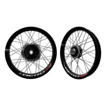 Imagem de Par Roda Aro Monaco Cubo Diamantado Titan 150 04/13 á Disco