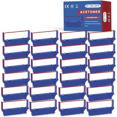 Imagem de Pacote com 24 fitas de substituição SP700 para impressora SP700 preta e vermelha SP700 SP-700 RC700 RC-700 Use com impressora Star SP700 SP700BR RC700BR SP712 SP712R SP717 SP742R SP747 SP740 24
