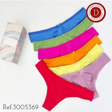 Imagem de Kit 7 Calcinhas Fio Diamantes Lingerie