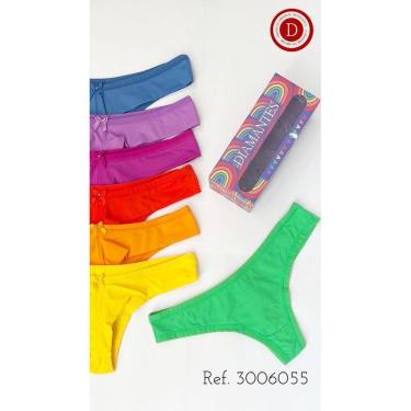 Imagem de Kit 7 Calcinhas Fio Diamantes Lingerie