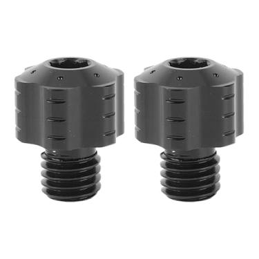 Imagem de Adaptador de Espelho de Motocicleta CNC M10X1.25 Precisão Cenário de Alumínio Casado Liga de Alumínio Parafusos Seguros e Fácil Ajuste para Espelhos Retrovisores (BLACK)