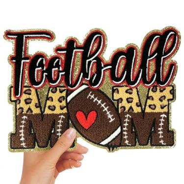 Imagem de Aplique bordado de bola de chenille com aplique bordado de borda dourada grande acessórios DIY decoração para roupas, jaquetas, uniforme, mochila, futebol americano