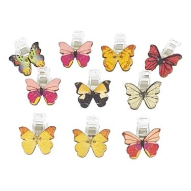 Imagem de Clips Prendedor Para Patchwork Lanmax Borboleta 10 Unidades Feito de Plástico Resistente e MDF Solução Prática E Eficiente Para Alinhar Costuras