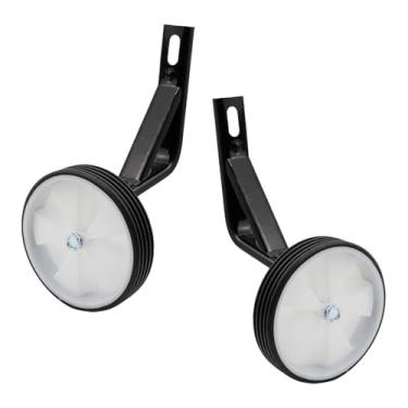 Imagem de Tsnamay Par de roda auxiliar de bicicleta preta acessórios de bicicleta infantil para 40,6 cm, rodas de treinamento infantil bicicleta de treinamento infantil, branco