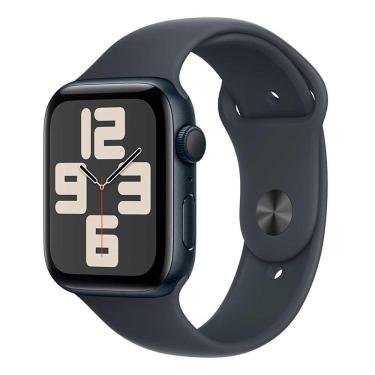 Imagem de Apple Watch SE (GPS, 44 mm) Caixa de Alumínio Meia-Noite Pulseira Esportiva Meia-Noite
