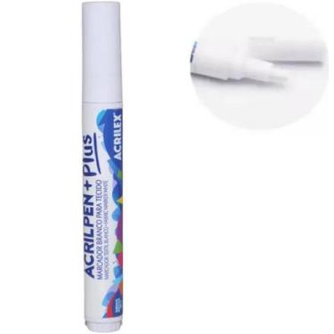 Imagem de Caneta Marcador Branco Para Tecidos Roupas Acrilpen Acrilex