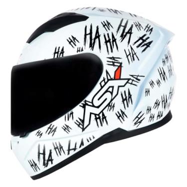 Imagem de Capacete ASX City Fun Branco e Preto Brilhante 54/XS