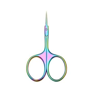 Imagem de Tesoura de cutícula extra fina, aparador de cutícula para pedicure, manicure, lâmina curva, ponta precisa, kit de cuidados com as unhas, ferramentas para arte em unhas, cor A
