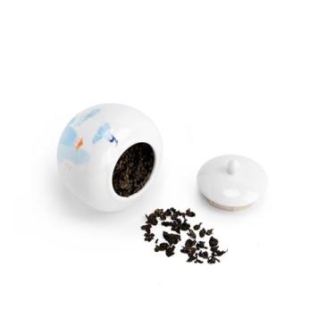 Imagem de Lata de Chá Vasilha de chá de porcelana jade cerâmica selada jarra de armazenamento portátil pequeno armazém de chá Lata de Chá
