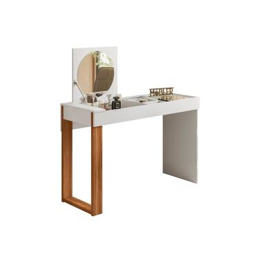 Imagem de Escrivaninha Play com Tampo Basculante Branco Fosco – Penteadeira Moderna e Versátil Mobler