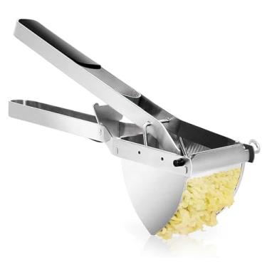 Imagem de Espremedor De Batata De Aço Inoxidável - Utensílio de Cozinha para Triturar - Amassador Manual Fácil Limpeza Silicone Confortável Resistente Para Cozinhar Cozinha Doméstica
