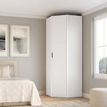 Imagem de Módulo Guarda-roupa 1 Porta Canto 45 Clean Altezza Branco