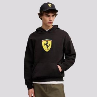Imagem de Moletom Puma Ferrari Shield Preto-Masculino