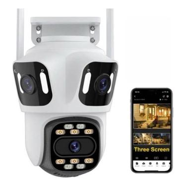 Imagem de Câmera 9mb Full Hd Wifi Três Lentes Triple Lens - Heily, Branco