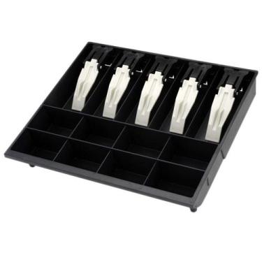 Imagem de Porta Cédulas Caixa Dinheiro Gaveta Menno Prendedor Plástico, Preto, P